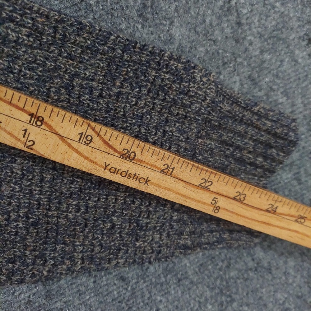 Pendleton Sweater Mens XL Gray Shetland Wool Quarter Zip Mock Neck Knit Pullover - Picture 9 of 10